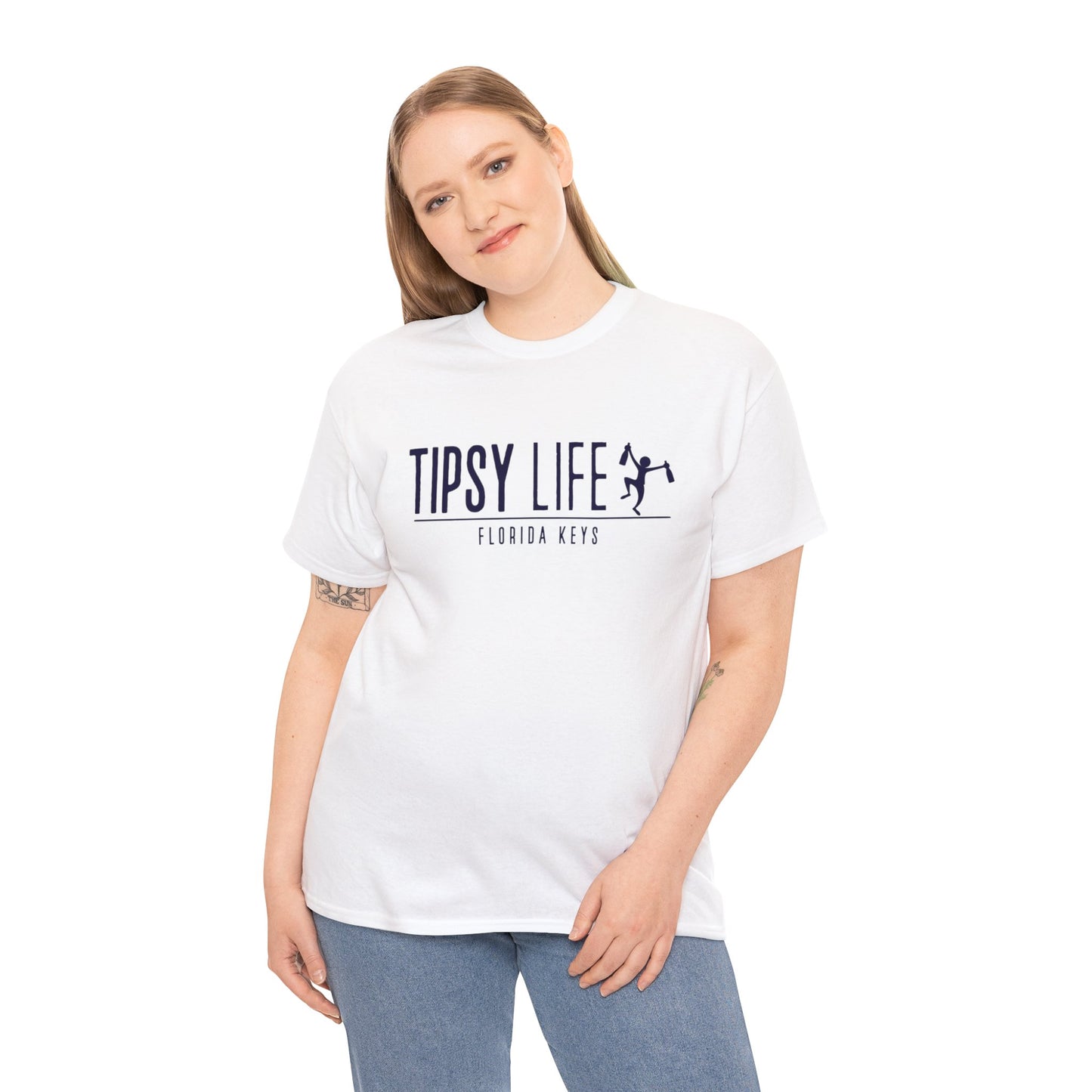 Florida Keys Tipsy Life T-Shirt with Navy Ink