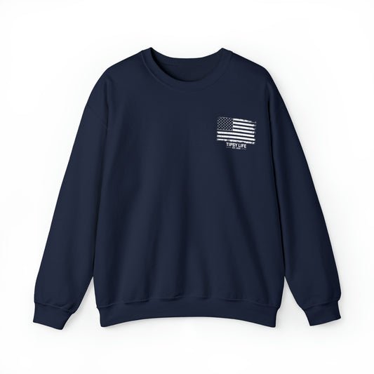 Distressed American flag Unisex Crewneck Sweatshirt