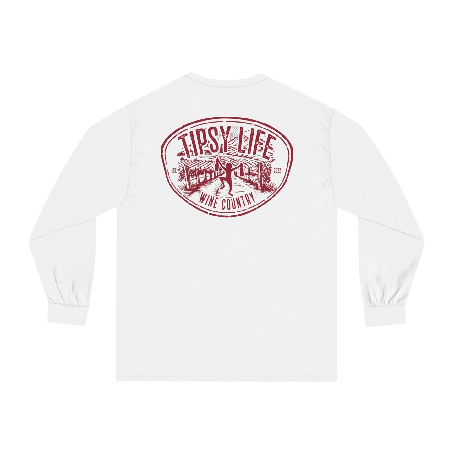 Wine Country long sleeve unisex T-Shirt - White