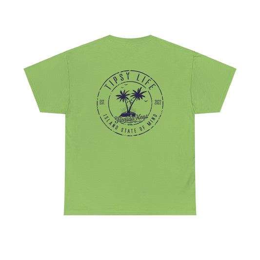 Florida Keys Tipsy Life T-Shirt with Navy Ink