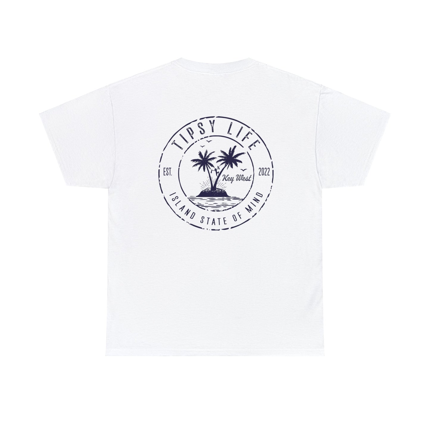 Key West Tipsy Life T-Shirt with Navy Ink