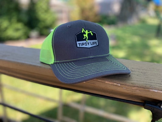 Trucker Hat Grey/Neon Green