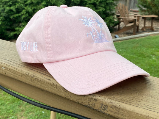 Washed Twill Low Profile Cap - Light Pink